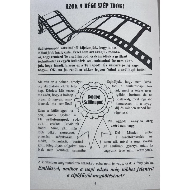Újság - Szülinapi lap számozható színes