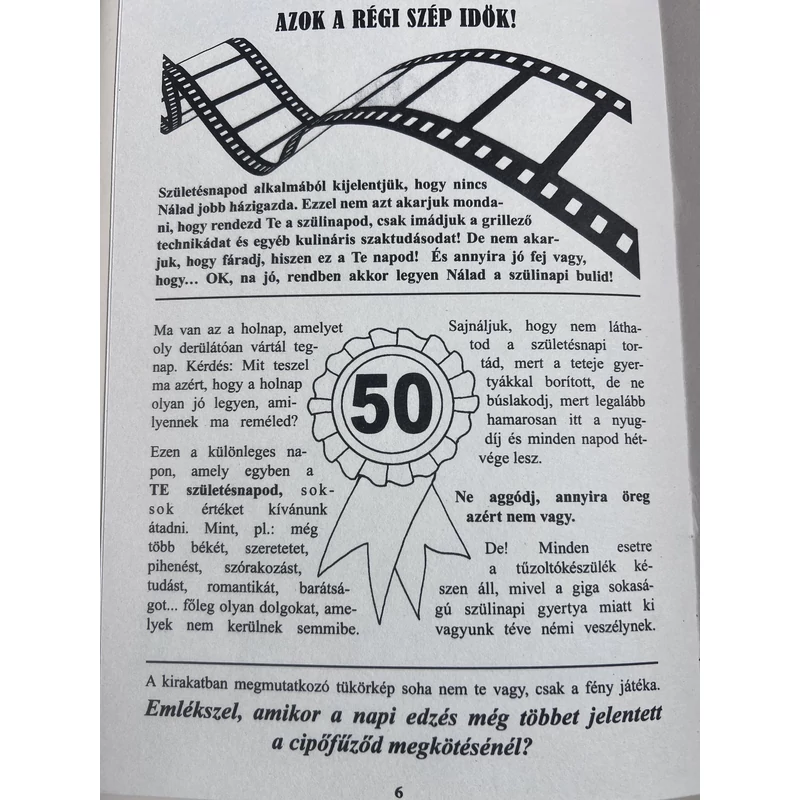 Újság - Szülinapi lap 5