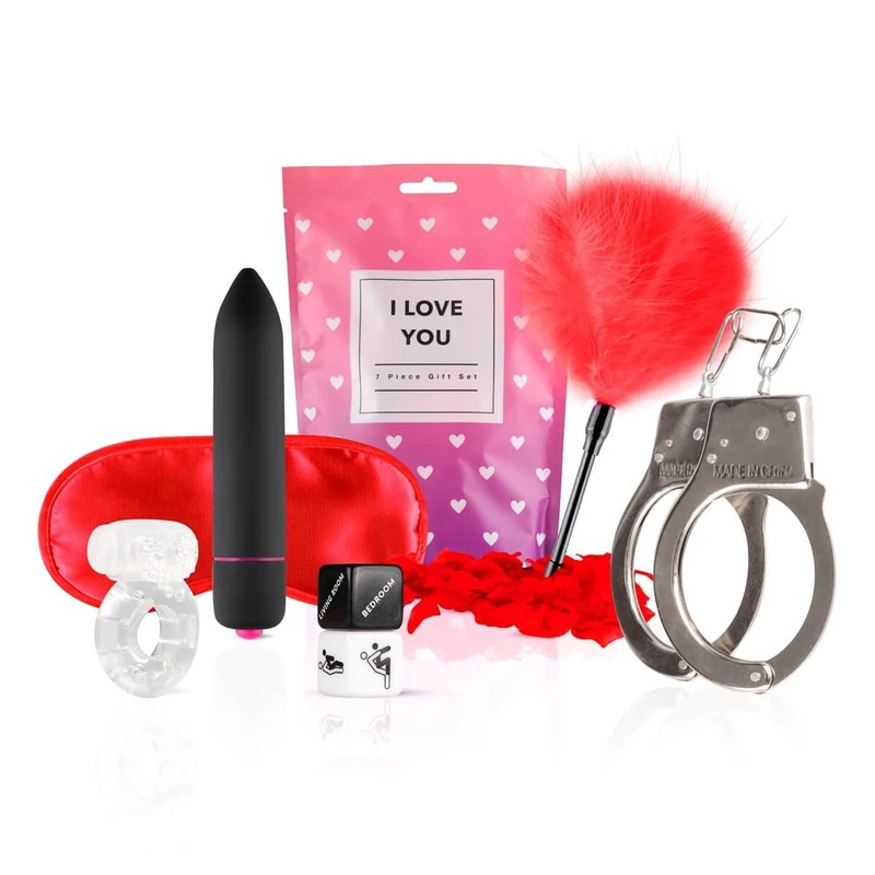 I love you Vibrátoros szett 7részes - Ajándék pároknak
