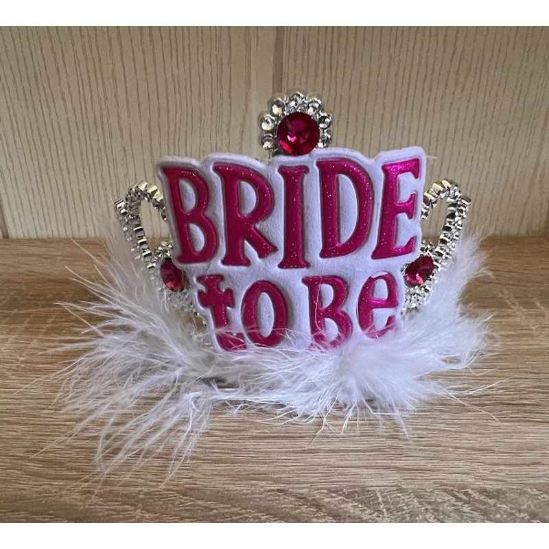 Lánybúcsús fejdísz fehér - Bride to be