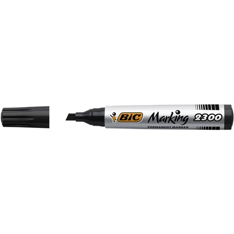 Alkoholos marker, 3,7-5,5 mm, vágott, BIC "ECO 2300" fekete