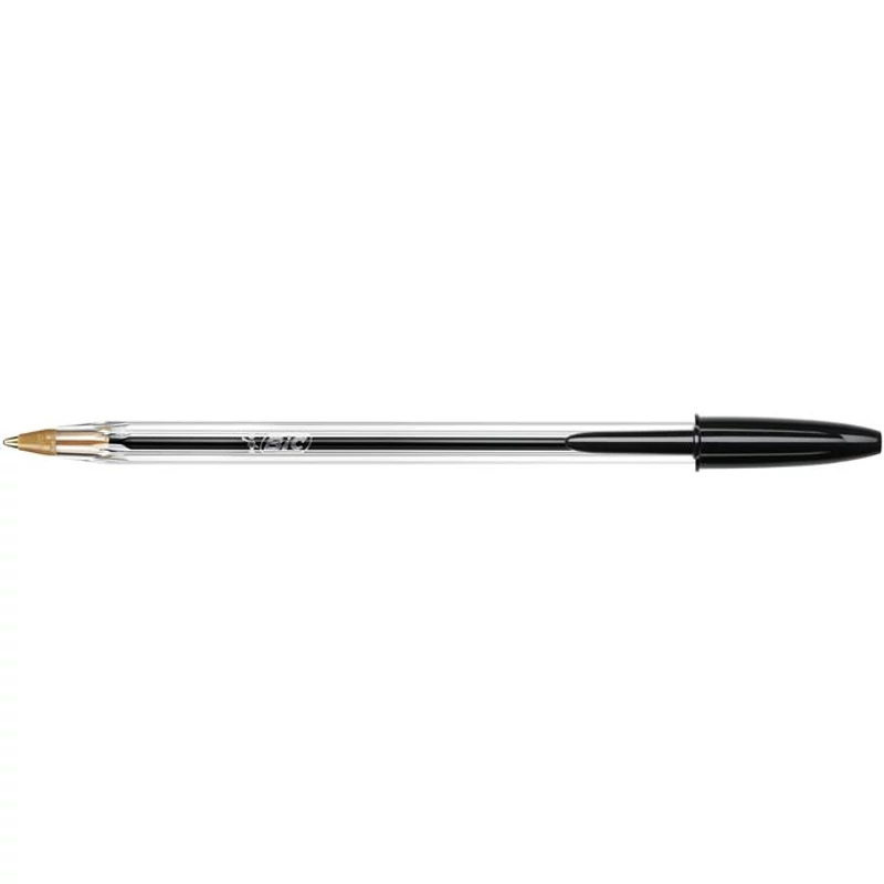 Golyóstoll, 0,32 mm, kupakos, BIC "Cristal Original", fekete