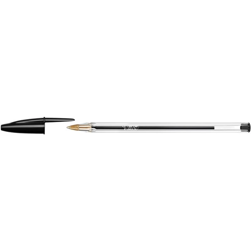 Golyóstoll, 0,32 mm, kupakos, BIC "Cristal Original", fekete