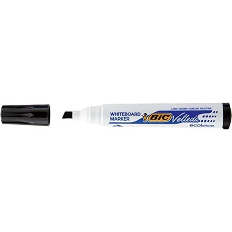 Flipchart- és táblamarker, 1,1-5,6 mm, vágott, BIC "Velleda ecolutions", fekete