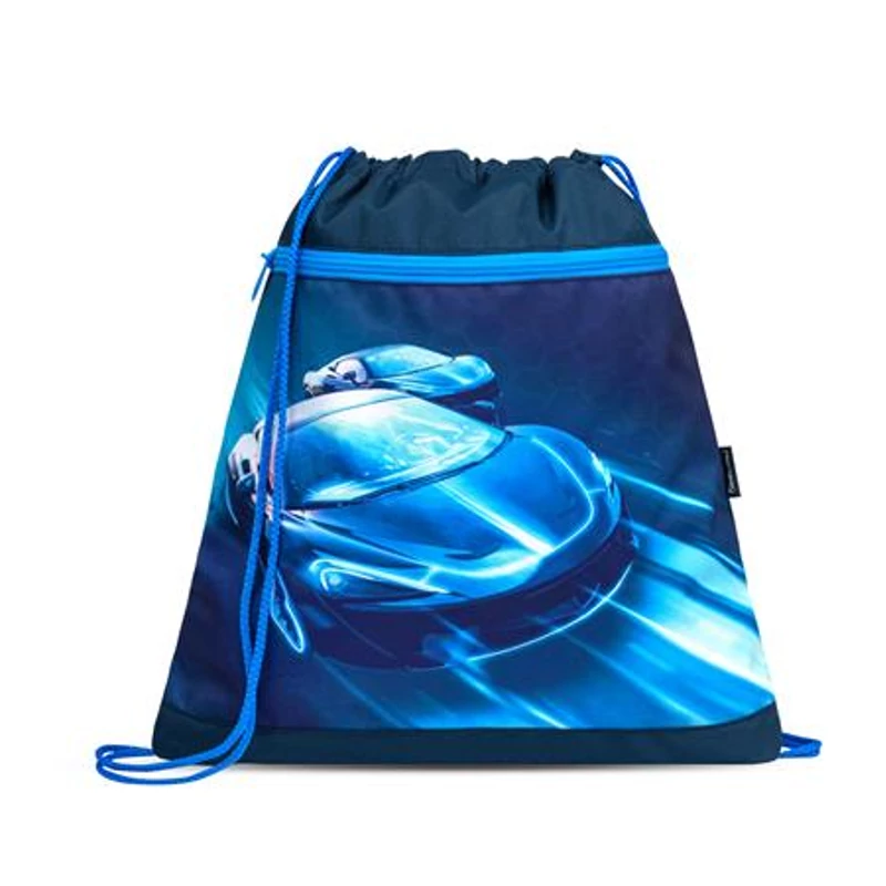 Tornazsák, BELMIL "Racing Blue Neon", kék, versenyautó