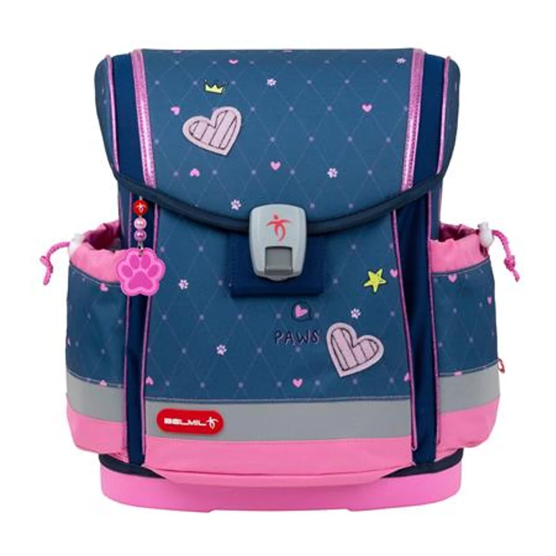 Iskolatáska, mágneszárral BELMIL "Classy Plus Hearts", szivecske
