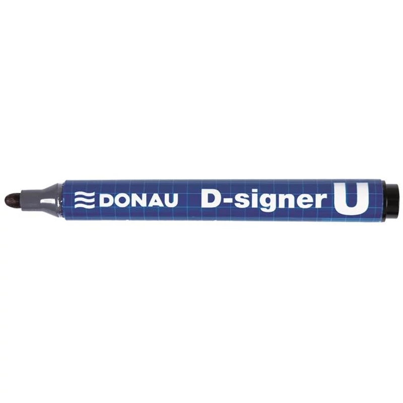 Alkoholos marker, 2-4 mm, kúpos, DONAU "D-signer U", fekete,Alkoholos marker, 2-4 mm, kúpos, DONAU "D-signer U", fekete