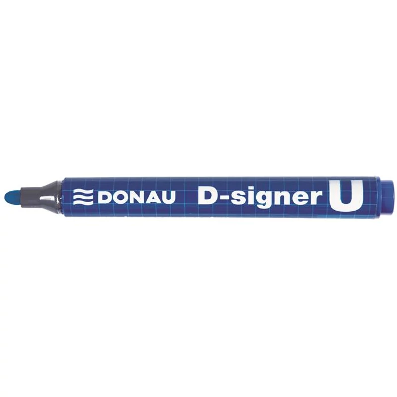 Alkoholos marker, 2-4 mm, kúpos, DONAU "D-signer U", kék,Alkoholos marker, 2-4 mm, kúpos, DONAU "D-signer U", kék