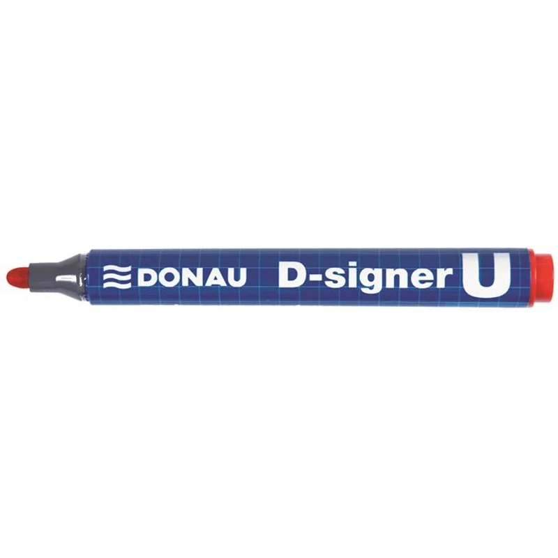 Alkoholos marker, 2-4 mm, kúpos, DONAU "D-signer U", piros,Alkoholos marker, 2-4 mm, kúpos, DONAU "D-signer U", piros