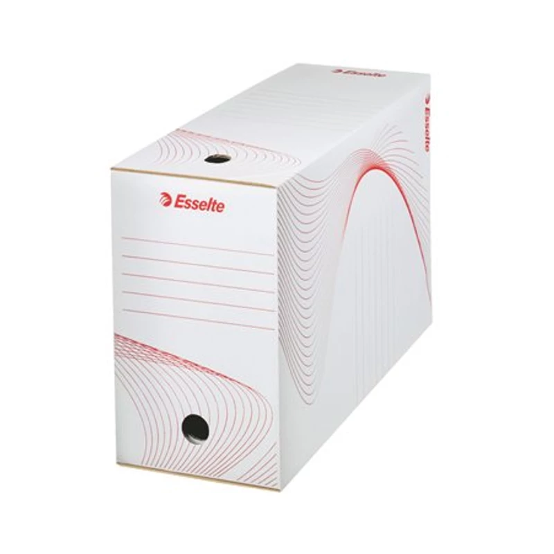 Archiválódoboz, A4, 150 mm, karton, ESSELTE „Boxy”, fehér