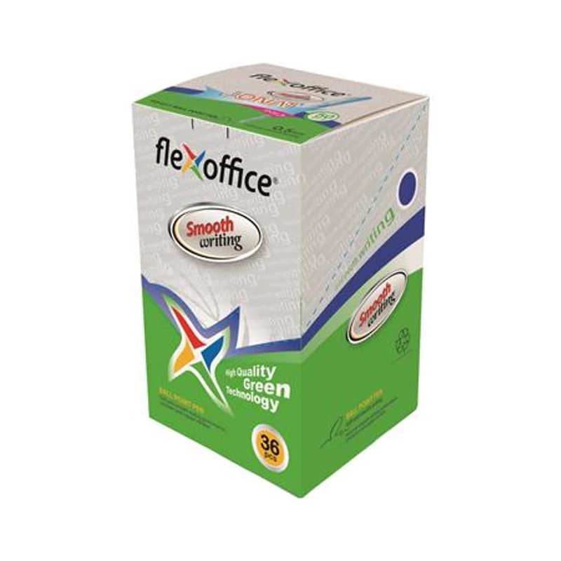 Golyóstoll, 0,25 mm, nyomógombos, FLEXOFFICE "Jonat", piros