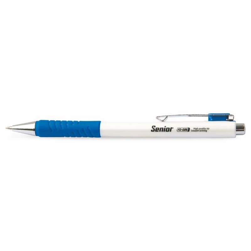 Golyóstoll, 0,4 mm, nyomógombos, FLEXOFFICE "Senior", kék