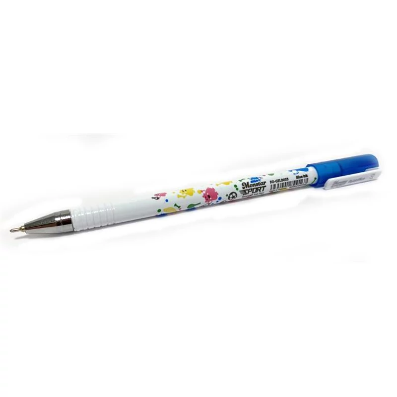 Golyóstoll, 0,3 mm, kupakos, FLEXOFFICE "Monstar", kék