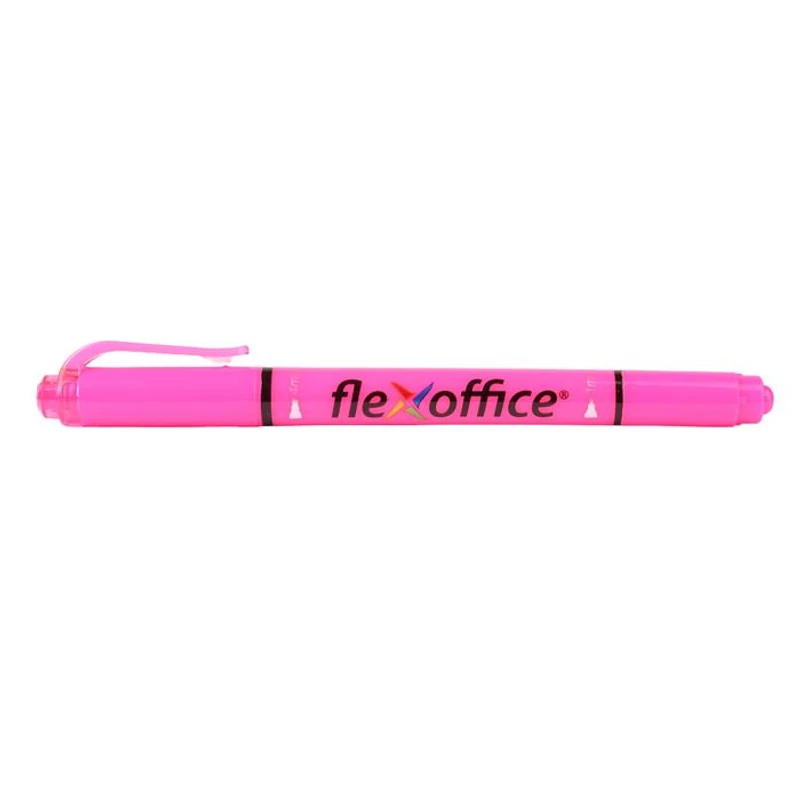 Szövegkiemelő, 1,0 / 4,0 mm, kétvégű, FLEXOFFICE "HL01", rózsaszín,Szövegkiemelő, 1,0 / 4,0 mm, kétvégű, FLEXOFFICE "HL01", rózsaszín