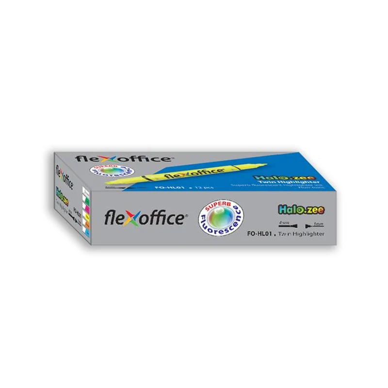 Szövegkiemelő, 1,0 / 4,0 mm, kétvégű, FLEXOFFICE "HL01", rózsaszín