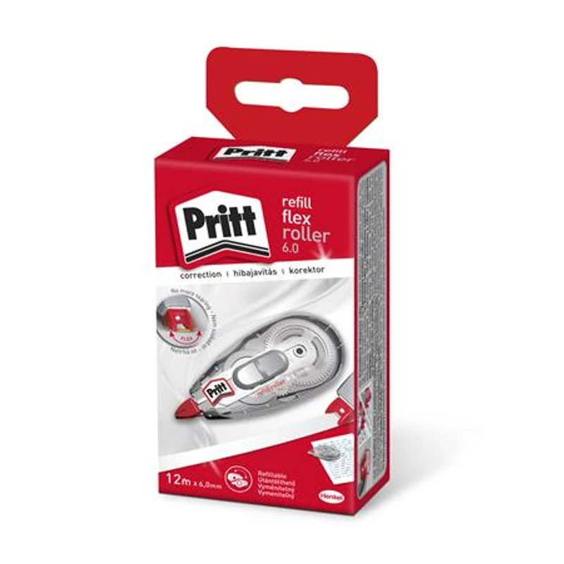 Hibajavító roller, 6 mm x 12 m, utántölthető, HENKEL „Pritt Refill Roller”