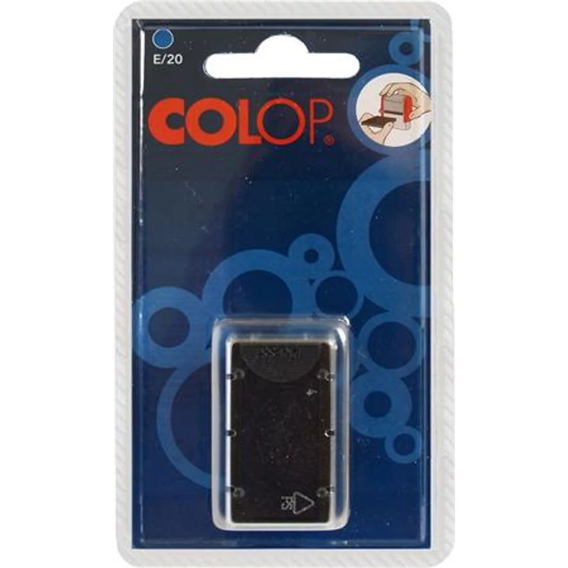 Bélyegző cserepárna, 2 db / bliszter, COLOP "E / 20", kék