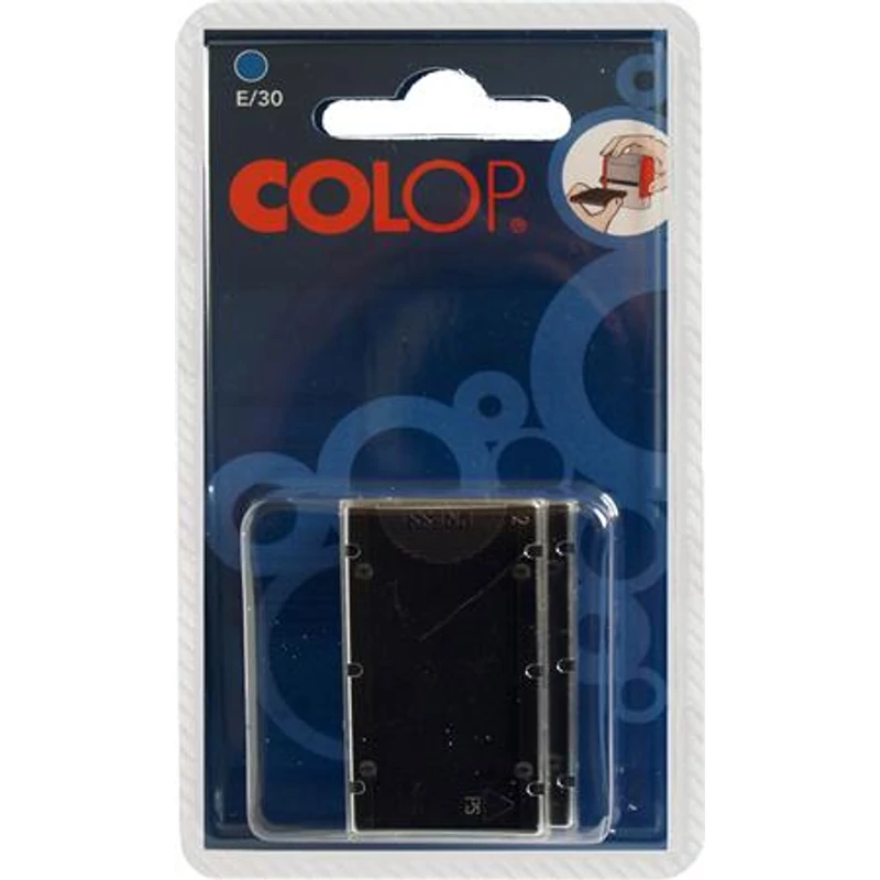 Bélyegző cserepárna, 2 db / bliszter, COLOP "E / 30", kék