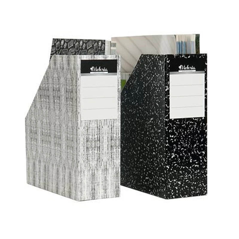 Iratpapucs, karton, 90 mm, VICTORIA OFFICE, „Márvány”
