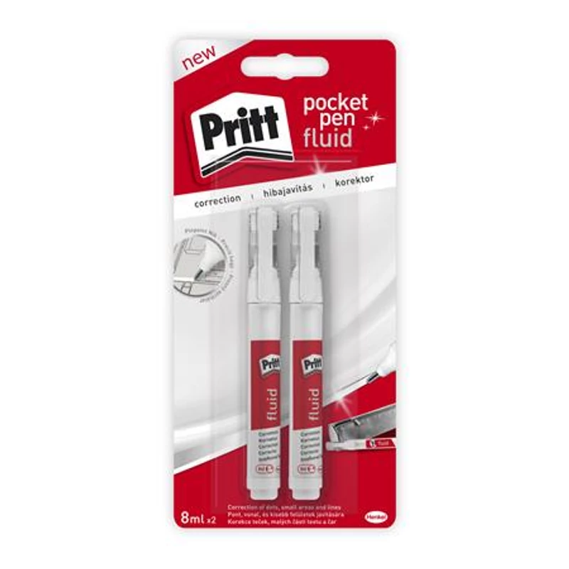 Hibajavító toll, 8 ml, bliszter, HENKEL „Pritt Pocket Pen”