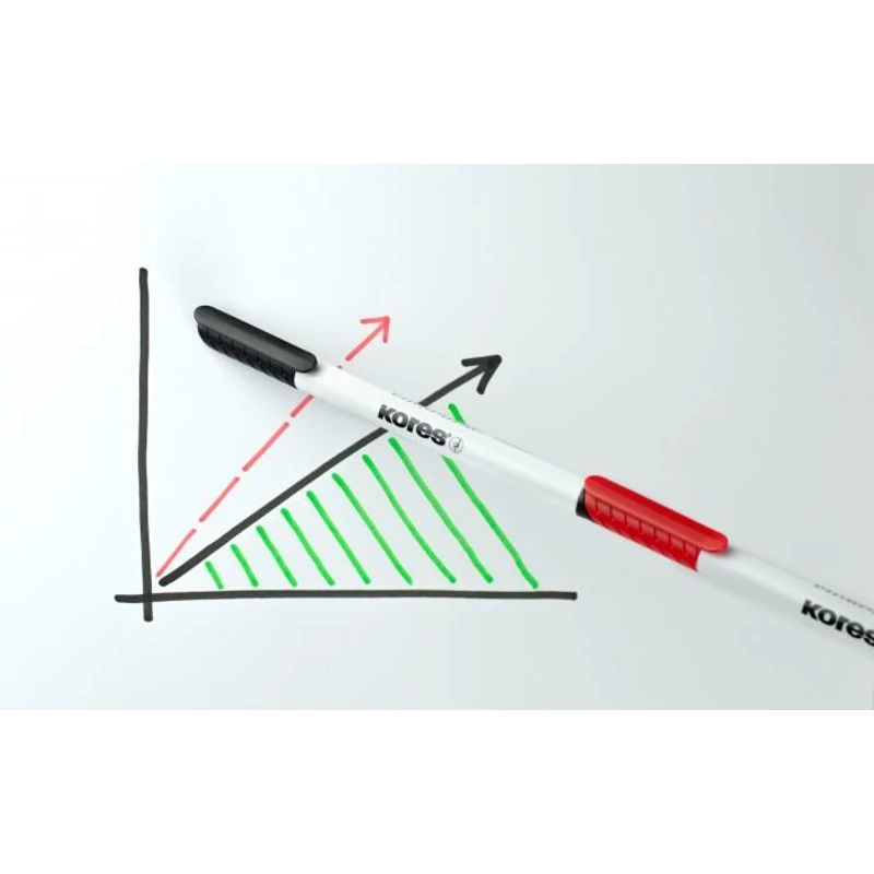 Tábla- és flipchart marker készlet, 1-3 mm kúpos, KORES "K-Marker W1", 4 különböző szín