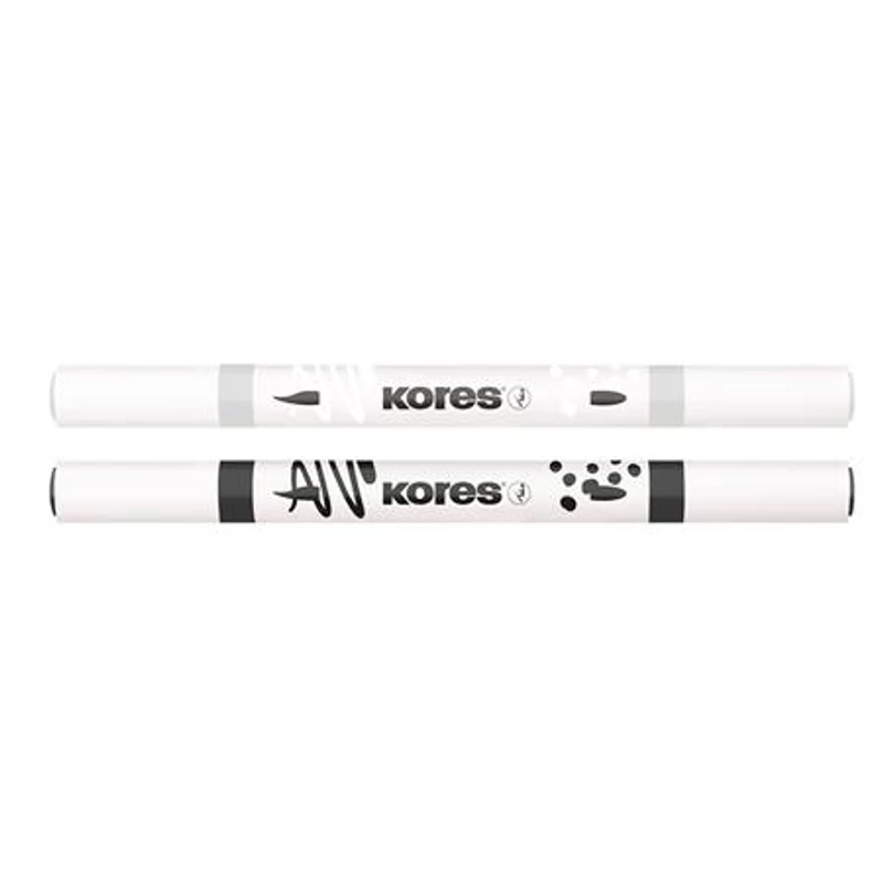 Dekormarker készlet, akril, 1-2 mm, kétvégű, KORES " K-Kreative", 2 különböző szín,Dekormarker készlet, akril, 1-2 mm, kétvégű, KORES " K-Kreative", 2 különböző szín,Dekormarker készlet, akril, 1-2 mm, kétvégű, KORES " K-Kreative", 2 különböző szín
