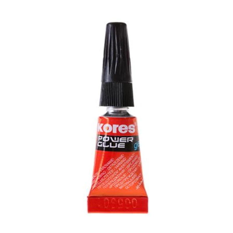 Pillanatragasztó gél, 3×1 g, KORES „Power Glue Gel”