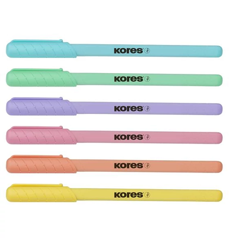 Golyóstoll, 1,0 mm, kupakos, háromszögletű, KORES "KOR-M Pastel", kék,Golyóstoll, 1,0 mm, kupakos, háromszögletű, KORES "KOR-M Pastel", kék,Golyóstoll, 1,0 mm, kupakos, háromszögletű, KORES "KOR-M Pastel", kék