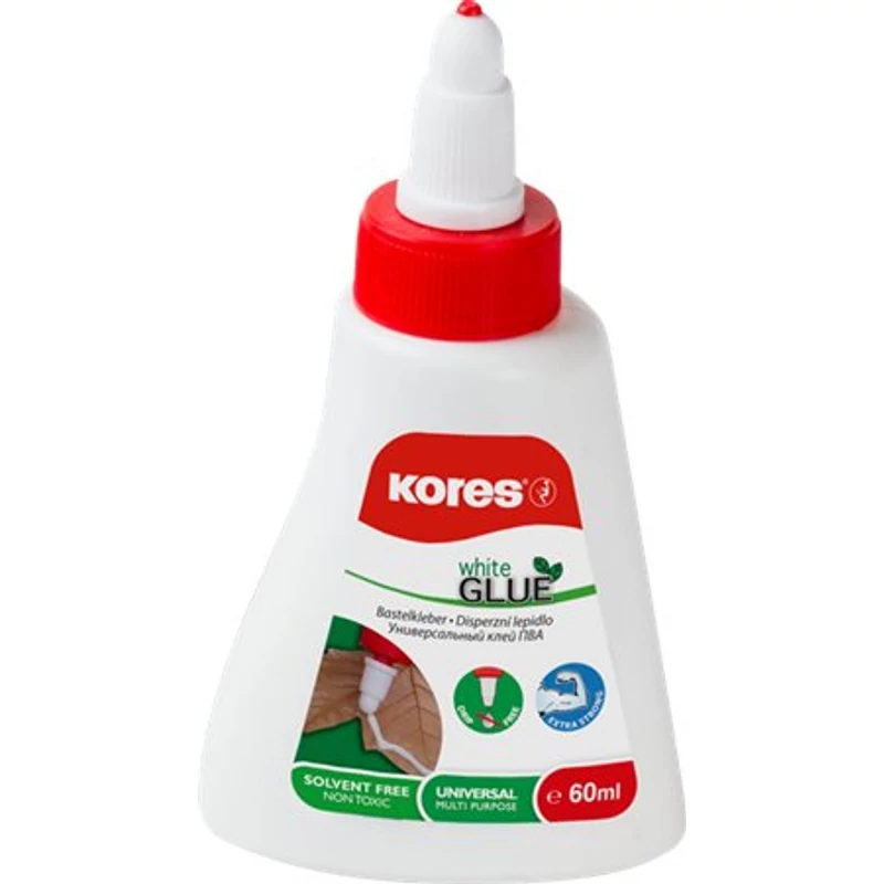 Hobbiragasztó, 60 ml, KORES „White Glue”