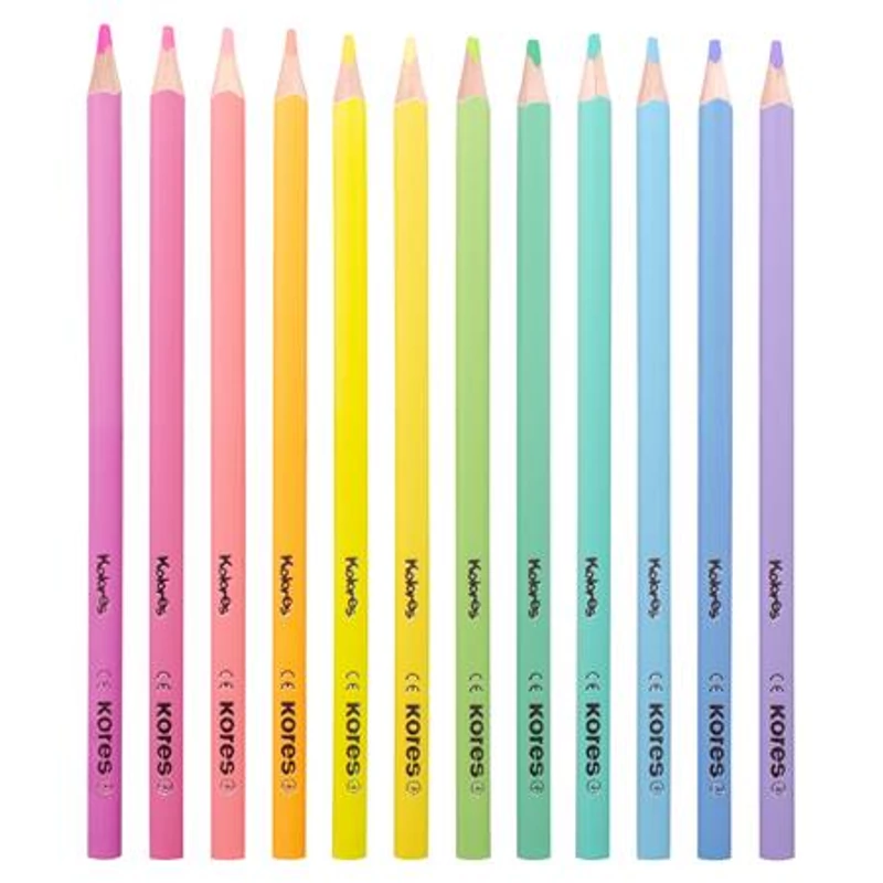 Színes ceruza készlet, háromszögletű, KORES "Kolores Pastel", 12 pasztell szín,Színes ceruza készlet, háromszögletű, KORES "Kolores Pastel", 12 pasztell szín,Színes ceruza készlet, háromszögletű, KORES "Kolores Pastel", 12 pasztell szín,Színes ceruza készlet, háromszögletű, KORES "Kolores Pastel", 12 pasztell szín