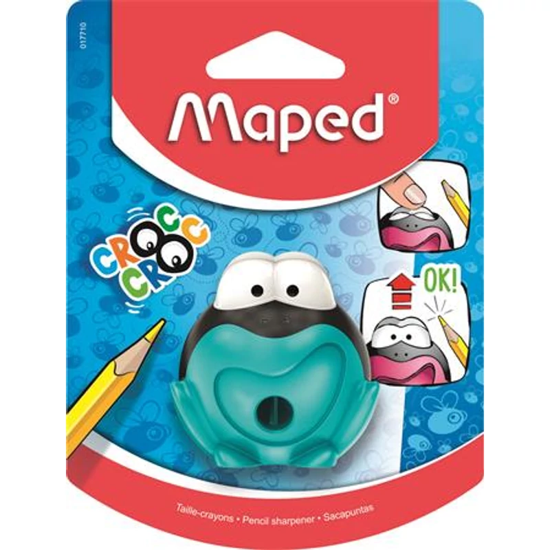 Hegyező, egylyukú, tartályos, MAPED "Croc Croc", béka, vegyes színek,Hegyező, egylyukú, tartályos, MAPED "Croc Croc", béka, vegyes színek,Hegyező, egylyukú, tartályos, MAPED "Croc Croc", béka, vegyes színek,Hegyező, egylyukú, tartályos, MAPED "Croc Croc", béka, vegyes színek,Hegyező, egylyukú, tartályos, MAPED "Croc Croc", béka, vegyes színek