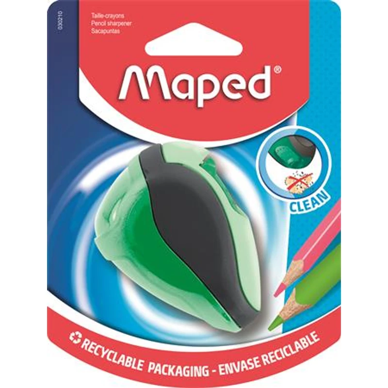 Hegyező, kétlyukú, tartályos, MAPED "Clean", vegyes színek,Hegyező, kétlyukú, tartályos, MAPED "Clean", vegyes színek,Hegyező, kétlyukú, tartályos, MAPED "Clean", vegyes színek,Hegyező, kétlyukú, tartályos, MAPED "Clean", vegyes színek,Hegyező, kétlyukú, tartályos, MAPED "Clean", vegyes színek