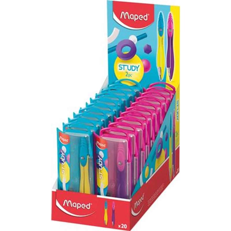 Körző, heggyel, MAPED "Study Pop", vegyes színek