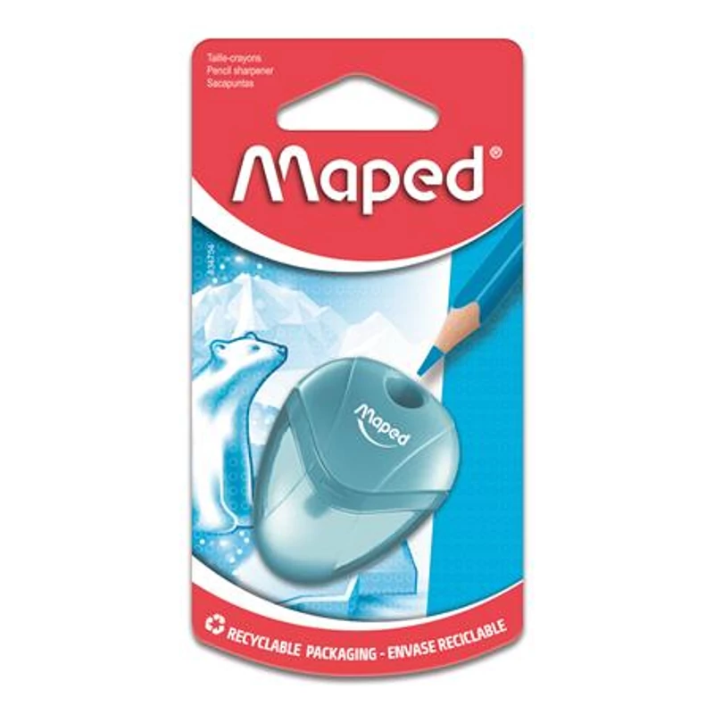 Hegyező, egylyukú, tartályos, MAPED "I-Gloo", vegyes színek