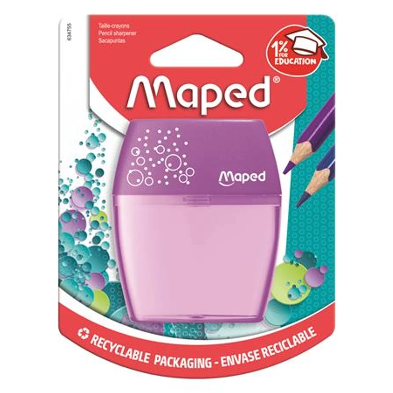 Hegyező, kétlyukú, tartályos, MAPED „Shaker”, vegyes színek