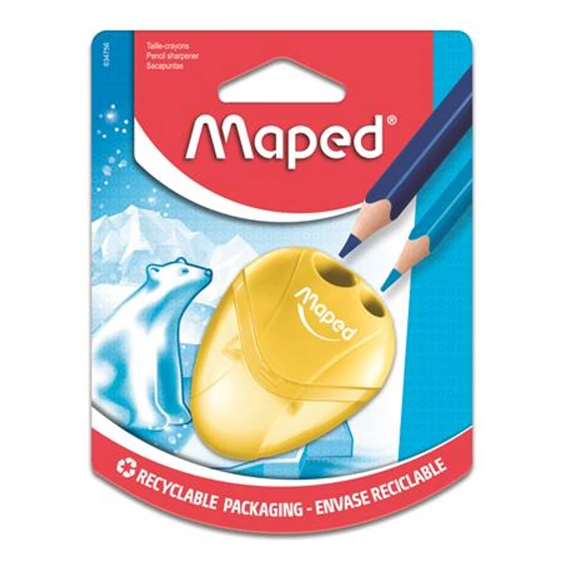 Hegyező, kétlyukú, tartályos, MAPED "I-Gloo", vegyes színek