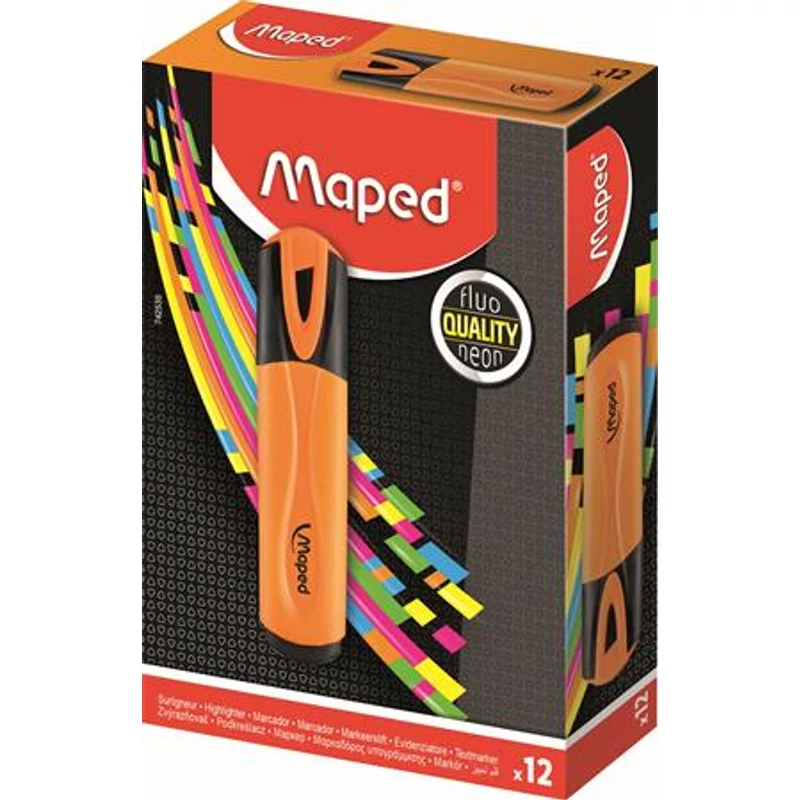 Szövegkiemelő, 1-5 mm, MAPED "Fluo Peps Classic", narancssárga