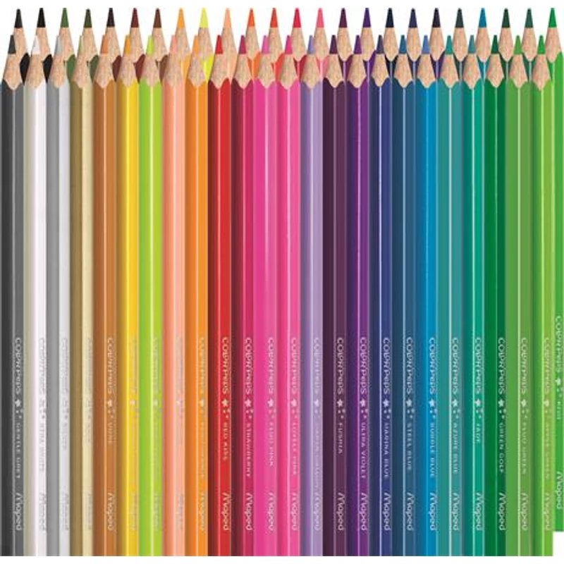 Színes ceruza készlet, háromszögletű, MAPED „Color`Peps Star”, 48 különböző szín