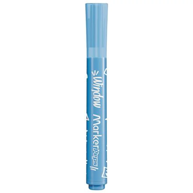 Ablakfilc készlet, vastag, törlőkendővel, 5 mm, MAPED "Marker`Peps", 6 különböző szín