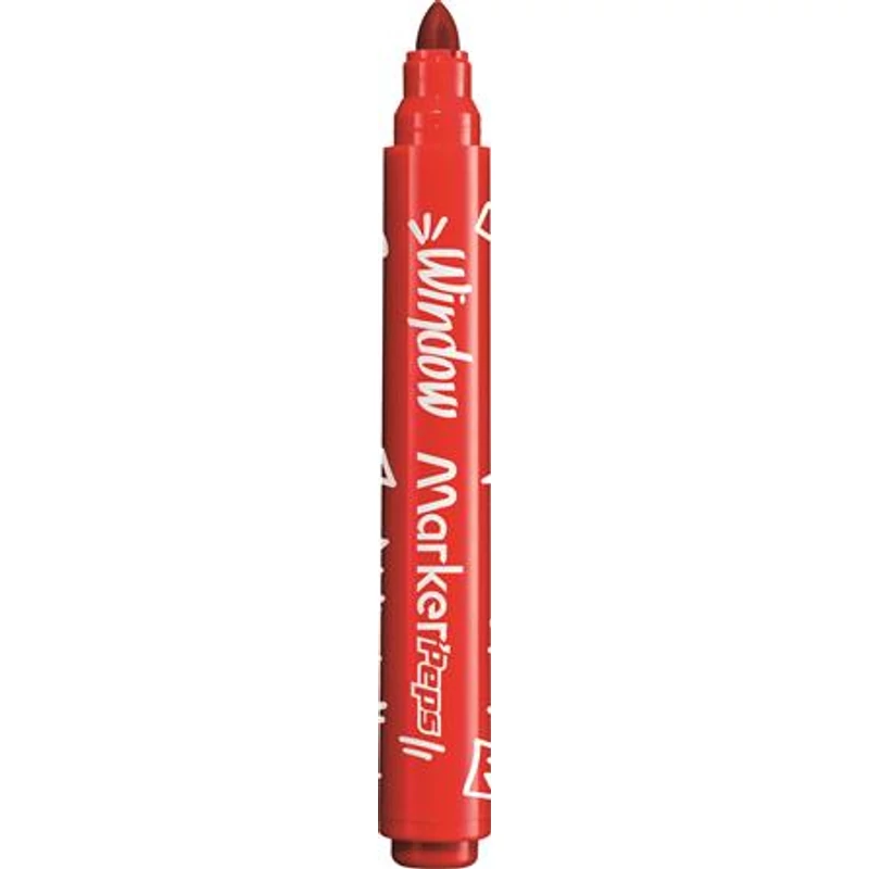 Ablakfilc készlet, vastag, törlőkendővel, 5 mm, MAPED "Marker`Peps", 6 különböző szín