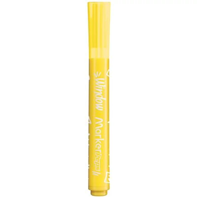 Ablakfilc készlet, vastag, törlőkendővel, 5 mm, MAPED "Marker`Peps", 6 különböző szín