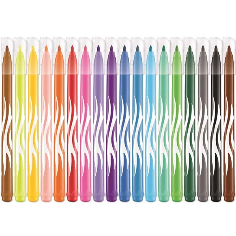 Filctoll készlet, 2,8 mm, kimosható, MAPED "Color`Peps Jungle", 18 különböző szín