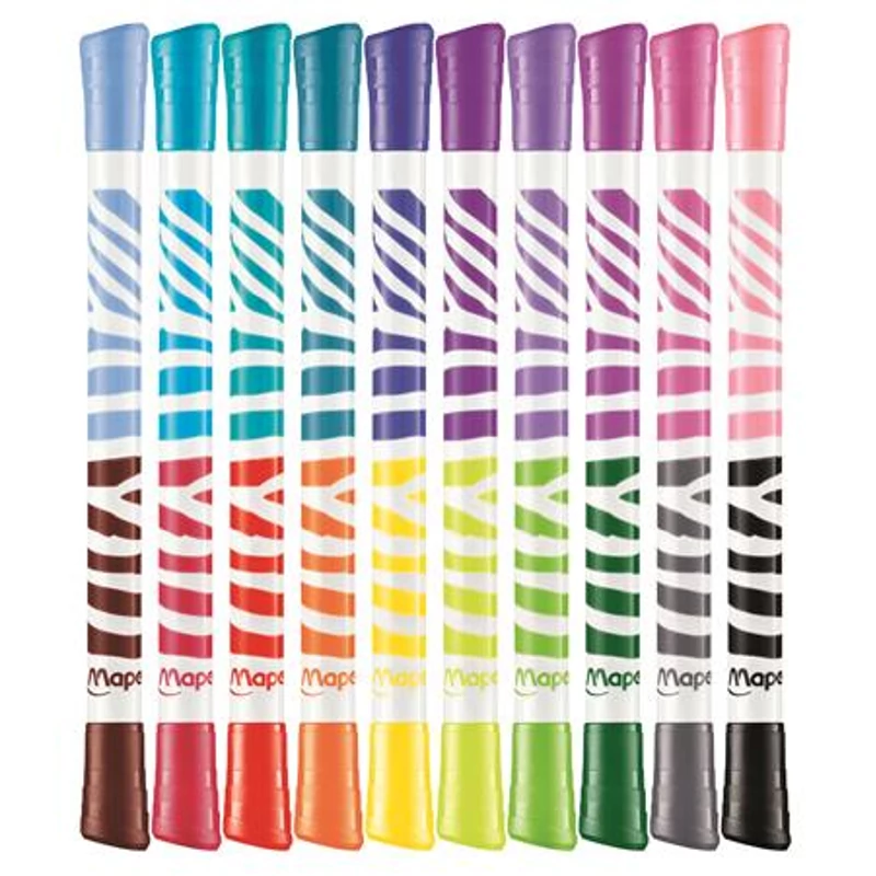 Filctoll készlet, kimosható, MAPED „Color`Peps Duo”, 20 különböző szín