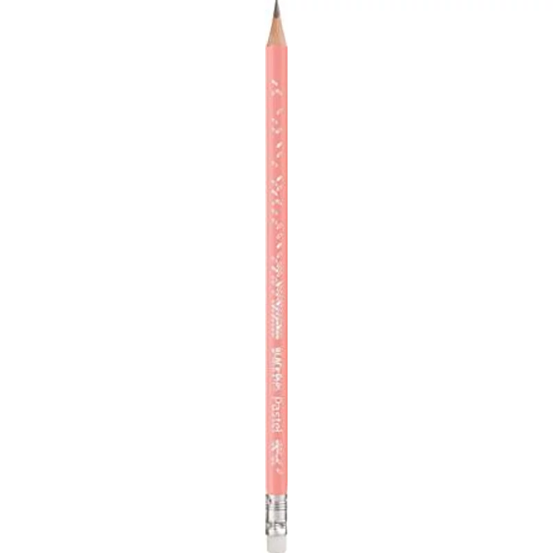 Grafitceruza radírral, HB, háromszögletű, MAPED "Black`Peps Pastel", vegyes pasztell színek
