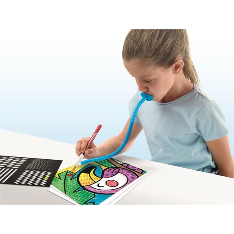 Fújós filctoll készlet, MAPED CREATIV, "Blow pen Art", csíkozás