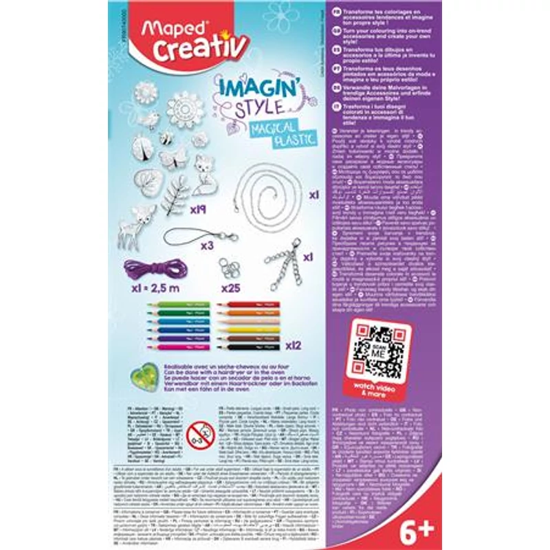Mágikus ékszerkészítő készlet, MAPED CREATIV, "Imagin` Style", Magical Plastic