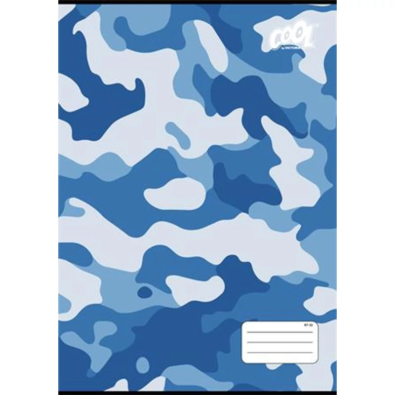 Füzet, tűzött, A4, kockás, 32 lap, COOL BY VICTORIA "Camouflage", "87-32"