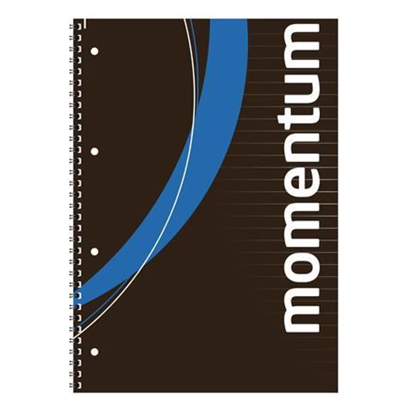 Spirálfüzet, A4, vonalas, 90 lap, perforált, lyukasztott, VICTORIA PAPER, „Momentum”