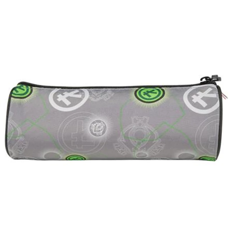 Tolltartó, henger alakú, cipzáras, LEGO "Ninjago Elemental Master of Energy", szürke-mintás,Tolltartó, henger alakú, cipzáras, LEGO "Ninjago Elemental Master of Energy", szürke-mintás