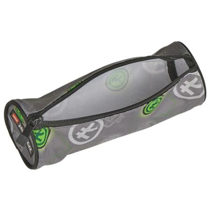 Tolltartó, henger alakú, cipzáras, LEGO "Ninjago Elemental Master of Energy", szürke-mintás